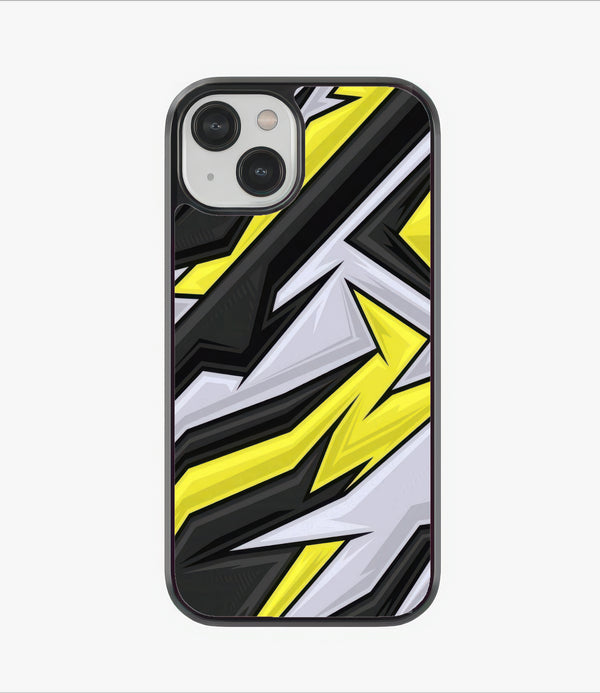 Yellow Gray Edges Glass Case