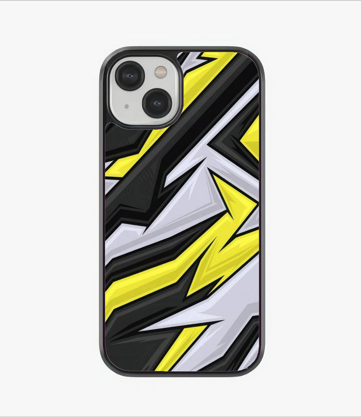 Yellow Gray Edges Glass Case