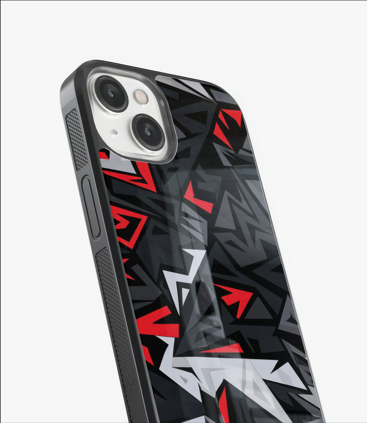 Red Fracture Glass Case