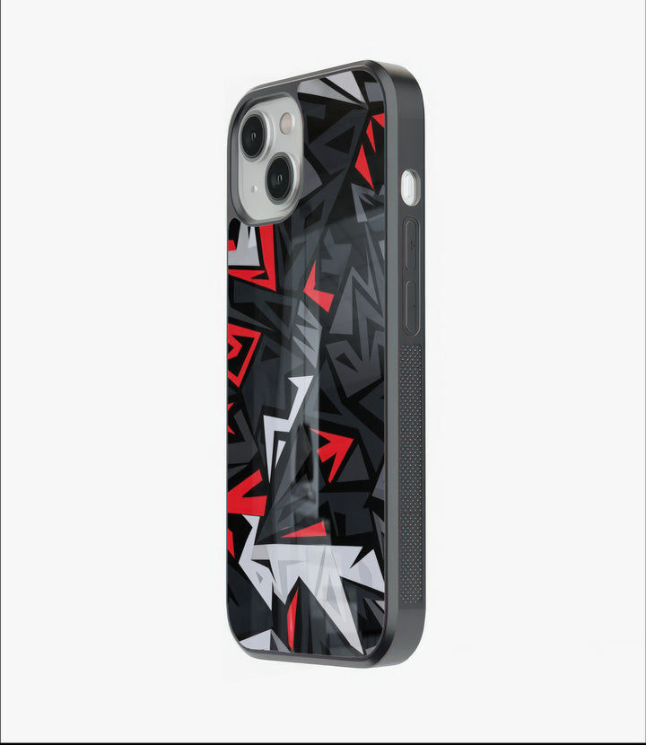 Red Fracture Glass Case