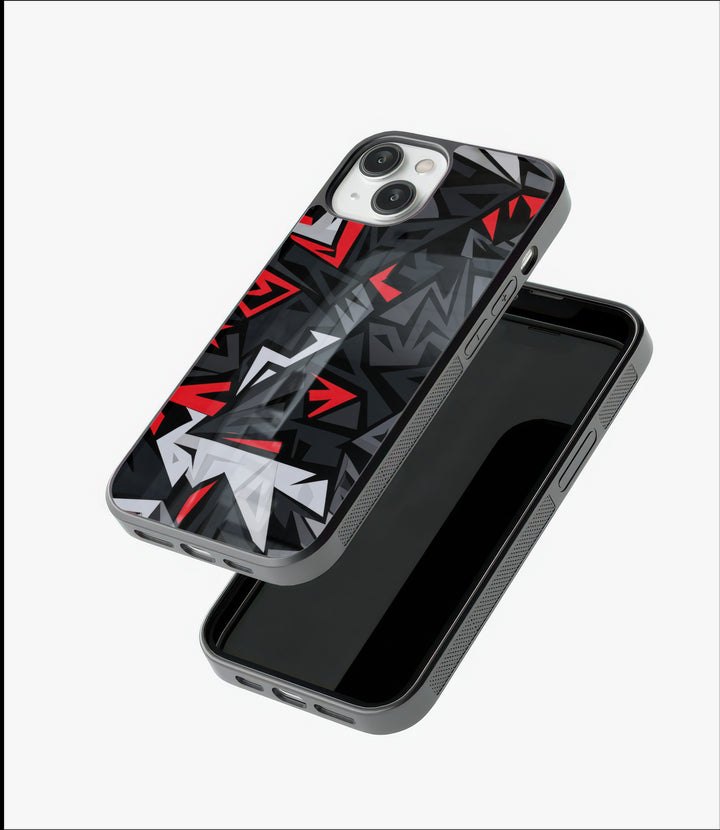 Red Fracture Glass Case