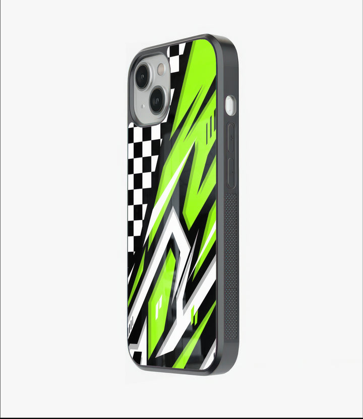 Checkered Green Glass Case