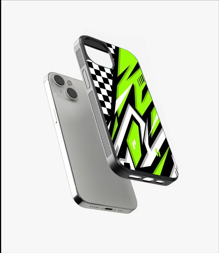 Checkered Green Glass Case