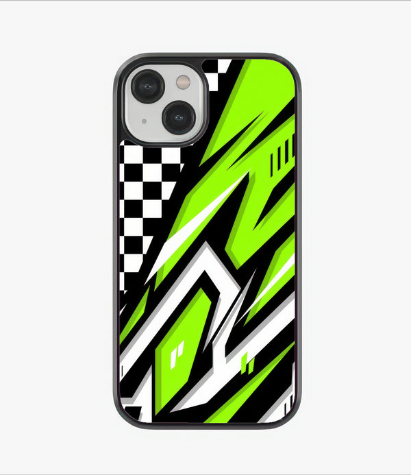Checkered Green Glass Case