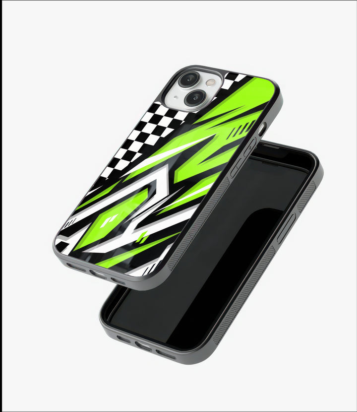 Checkered Green Glass Case