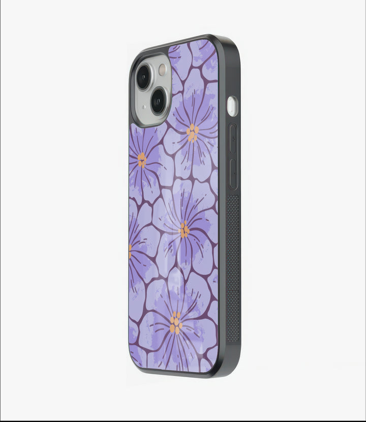 Violet Bloom Burst Glass Case