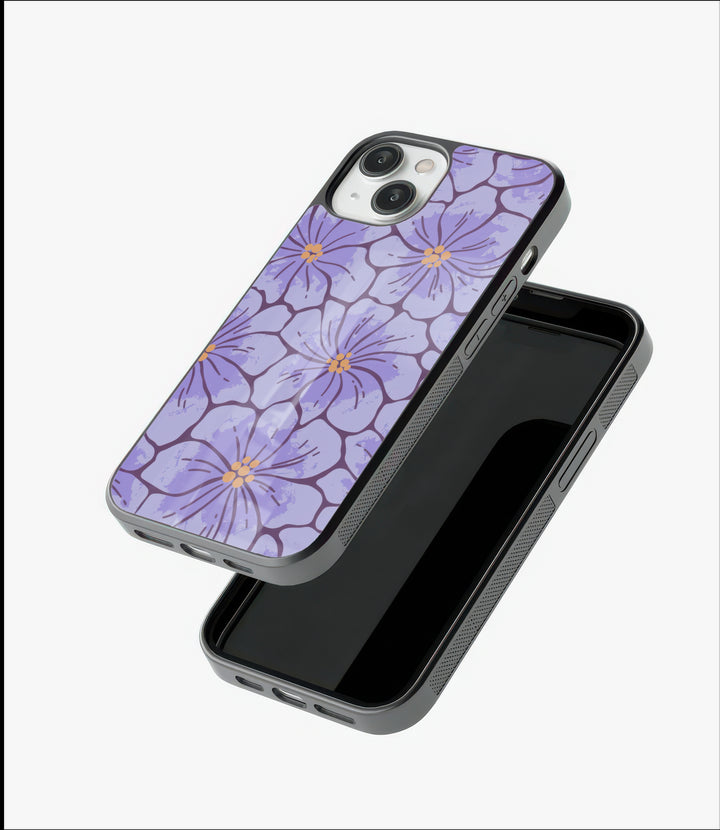Violet Bloom Burst Glass Case
