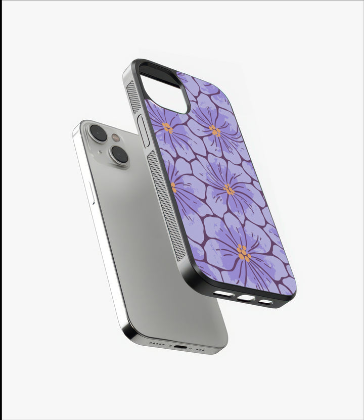 Violet Bloom Burst Glass Case