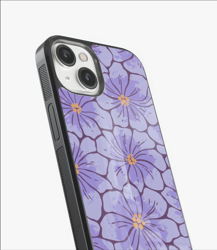 Violet Bloom Burst Glass Case