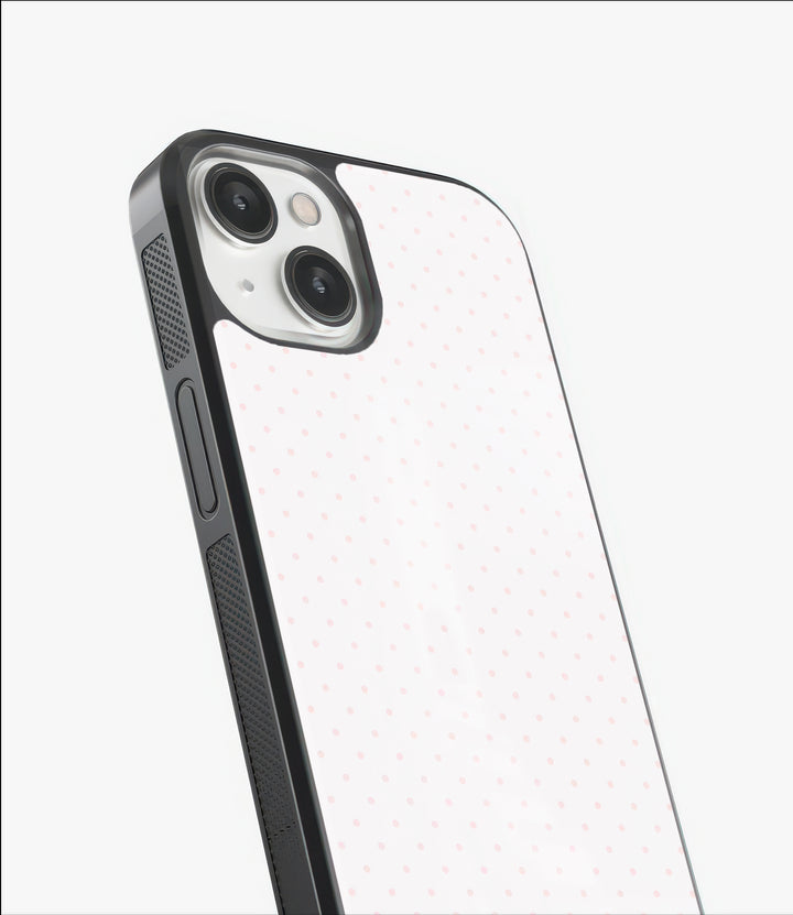 Peachy Dots Glass Case