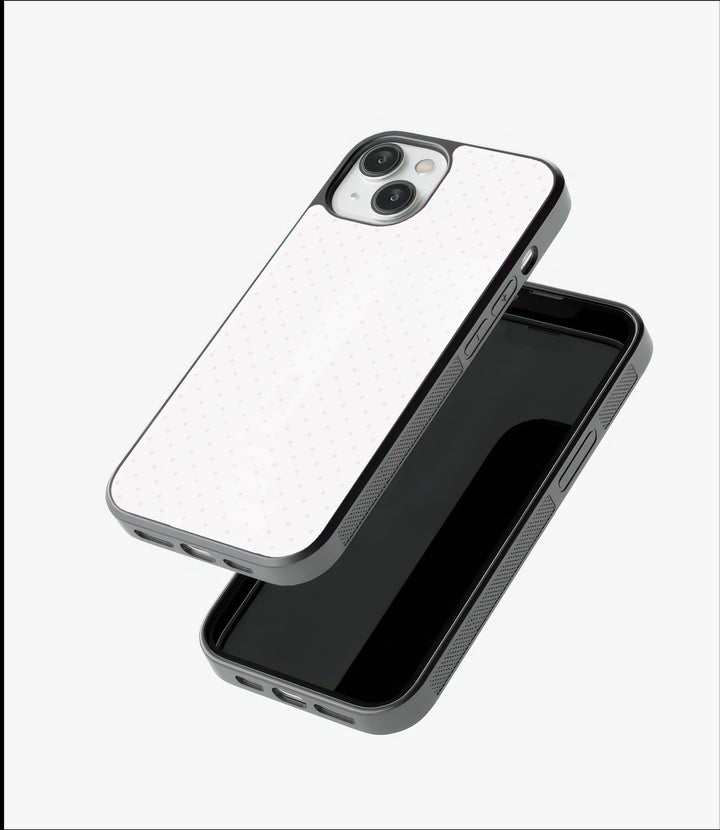 Peachy Dots Glass Case