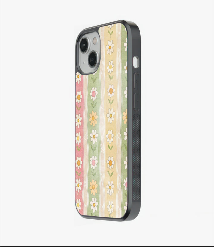 Striped Petals Glass Case