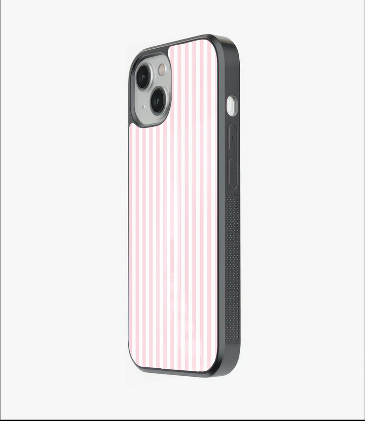 Pink Stripes Glass Case