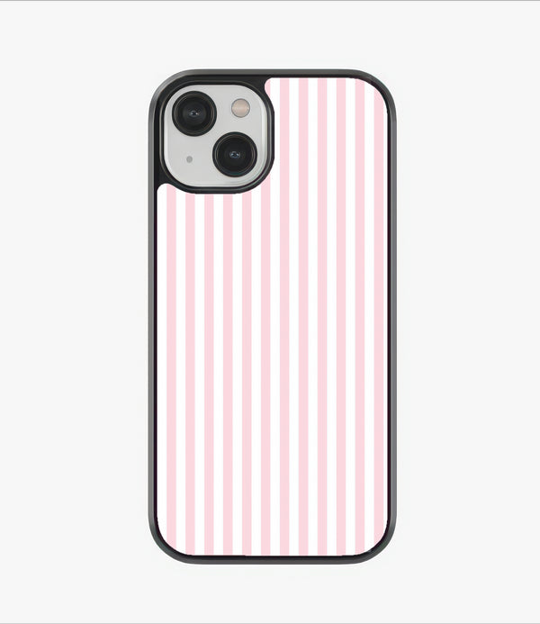 Pink Stripes Glass Case