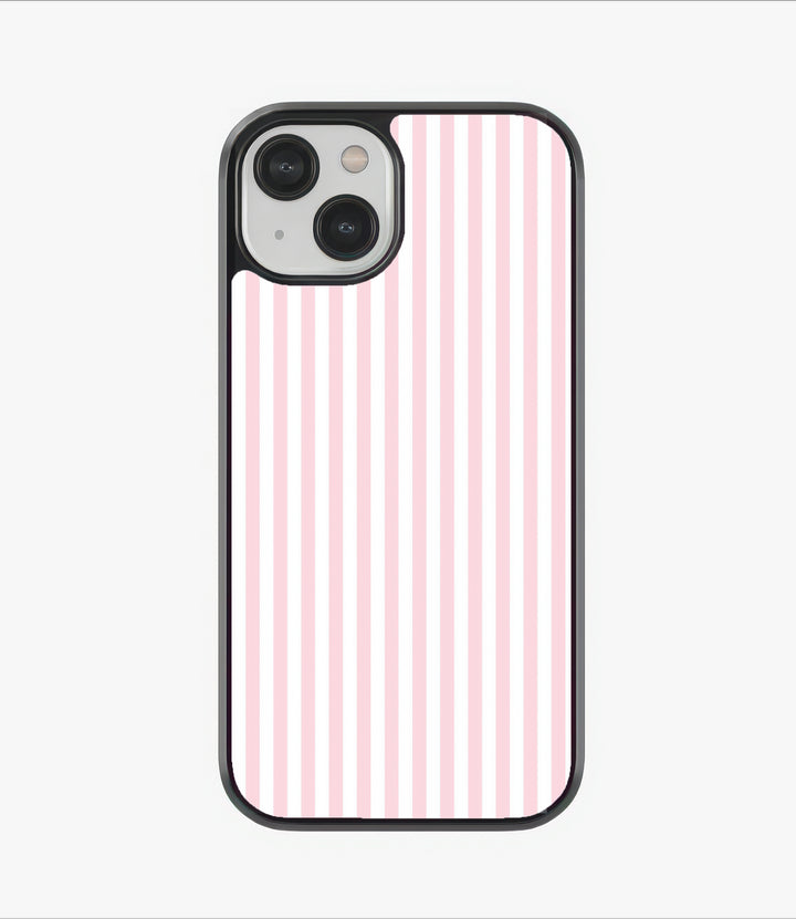 Pink Stripes Glass Case