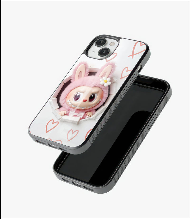 Labubu Love Glass Case