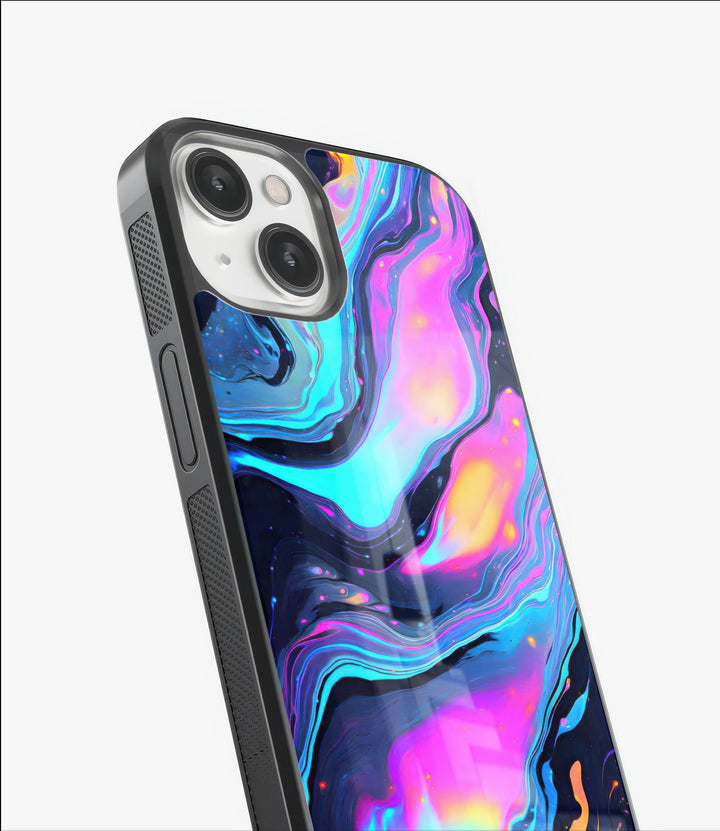 Neon Marble Glass Case