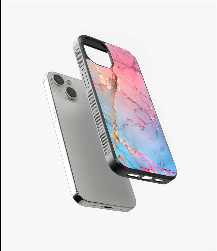 Rainbow Marble Glass Case