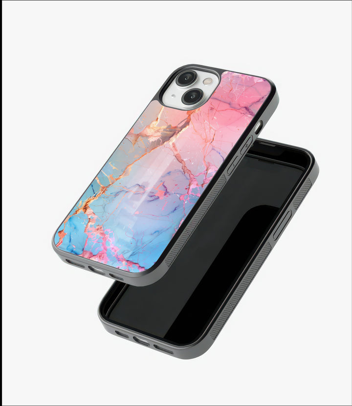Rainbow Marble Glass Case