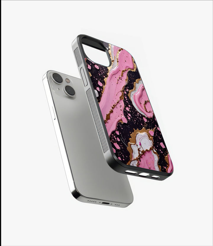 Pink Marble Glass Case
