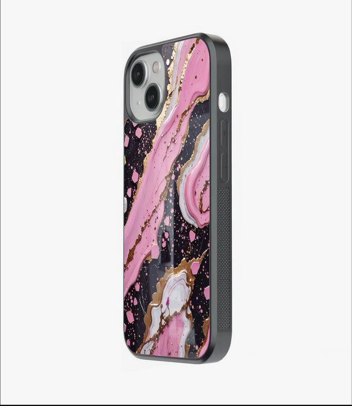 Pink Marble Glass Case