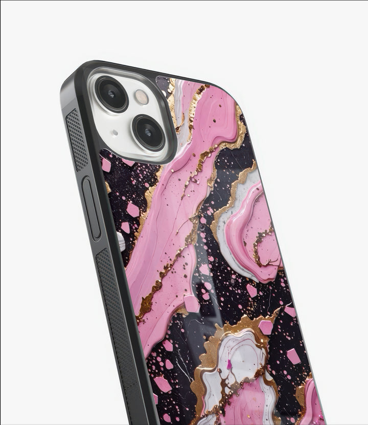 Pink Marble Glass Case