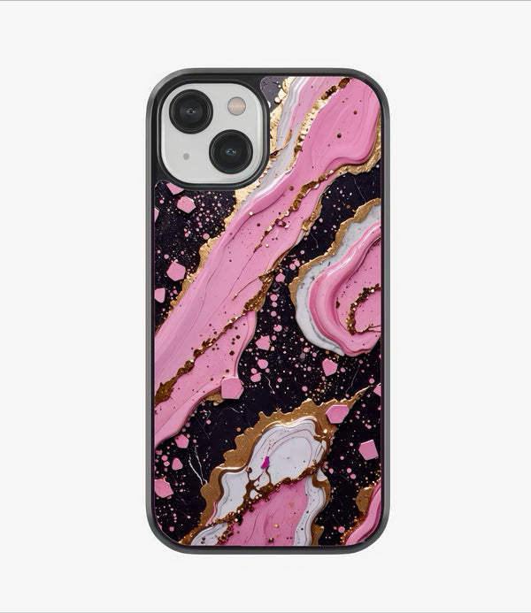 Pink Marble Glass Case