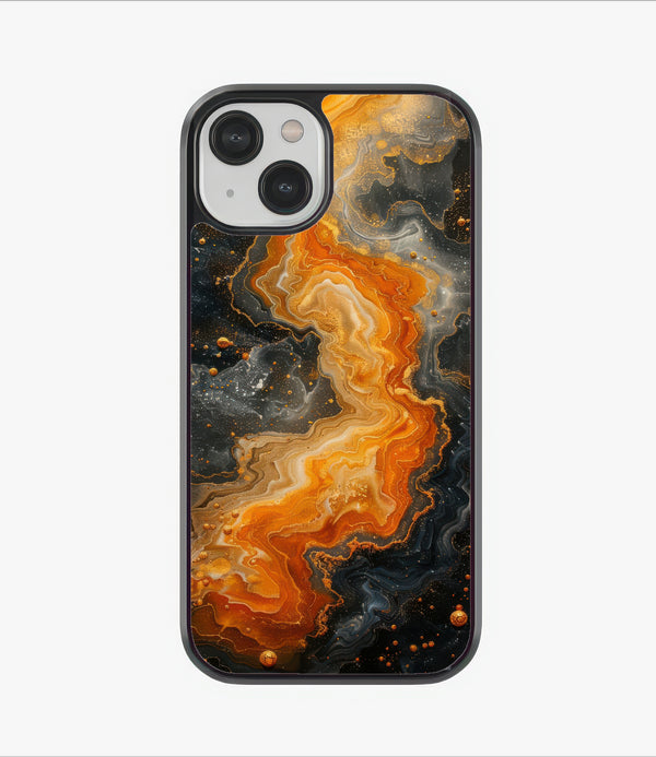 Orange Mix Marble Glass Case