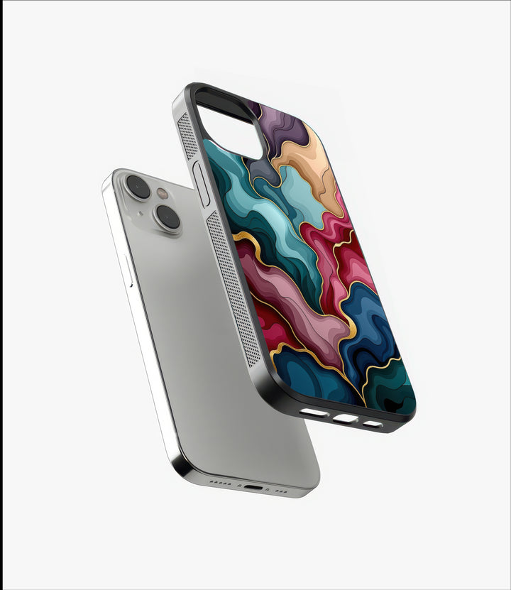 Colorful Marble Glass Case