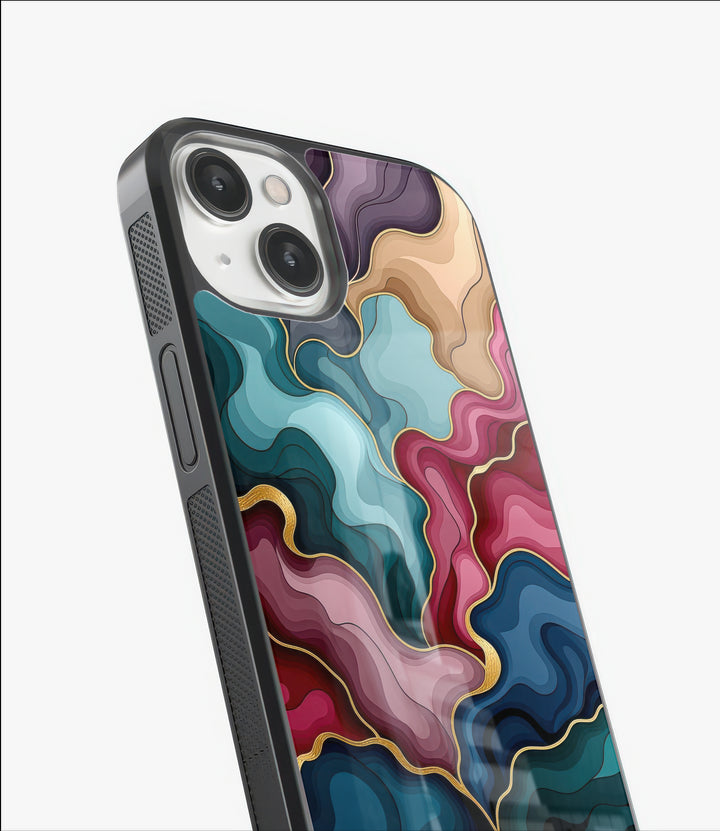 Colorful Marble Glass Case
