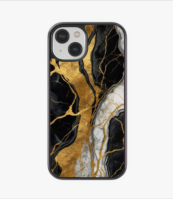 Gold Marble Glass Case