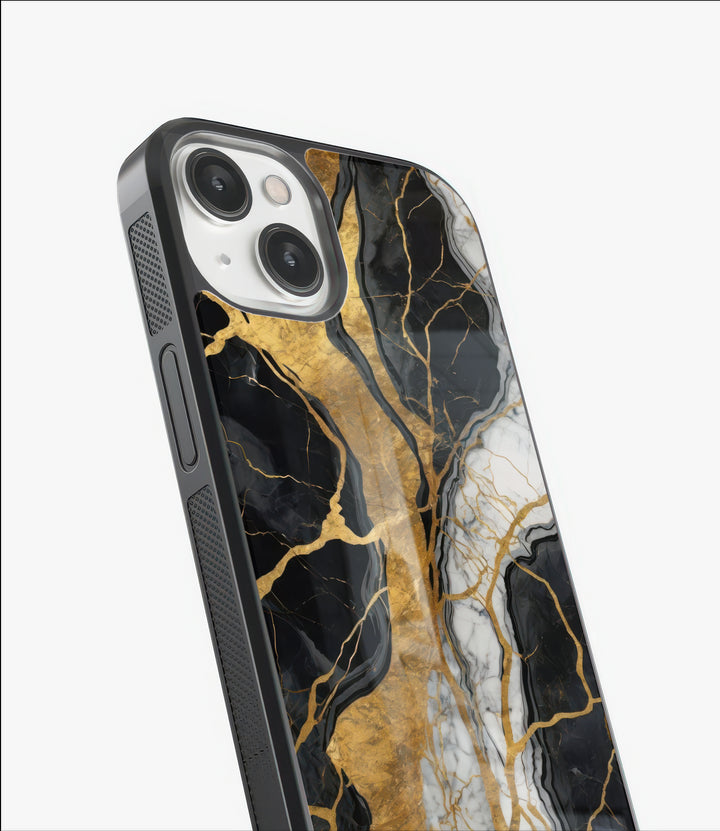 Gold Marble Glass Case