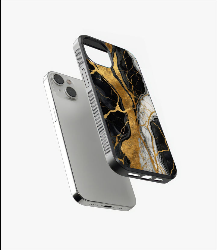Gold Marble Glass Case