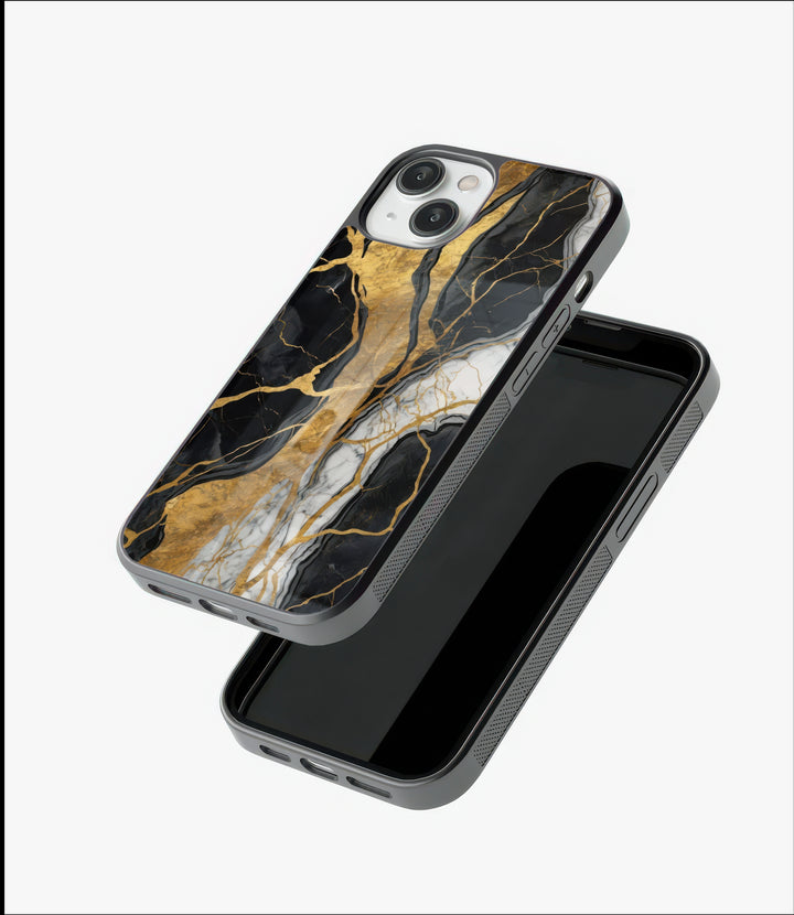 Gold Marble Glass Case