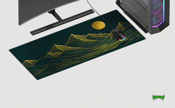 Gold Moonlit Range Desk Mat