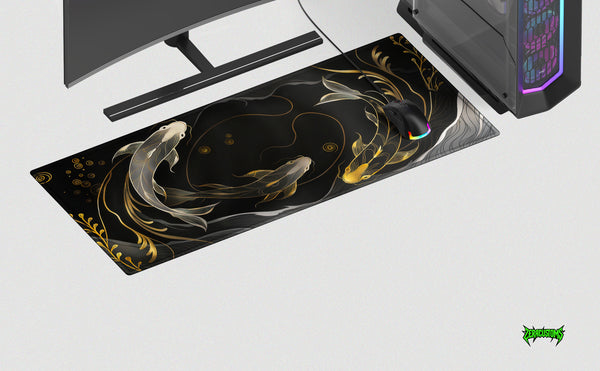 Yin and Yang Koi Desk Mat