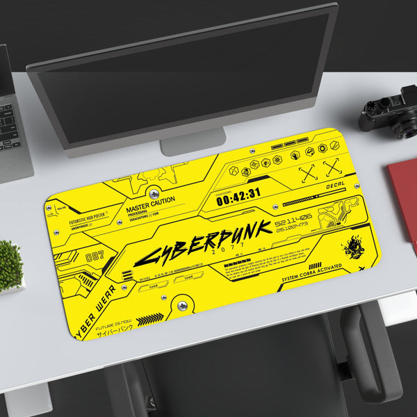 Cyberpunk Yellow Desk Mat
