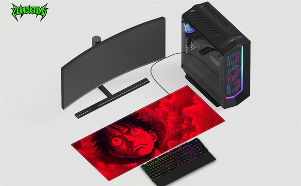 Luffys Intense Look Desk Mat