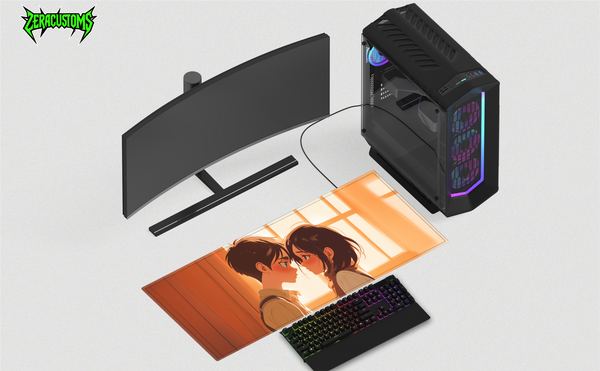 Eren Mikasa in Love Desk Mat