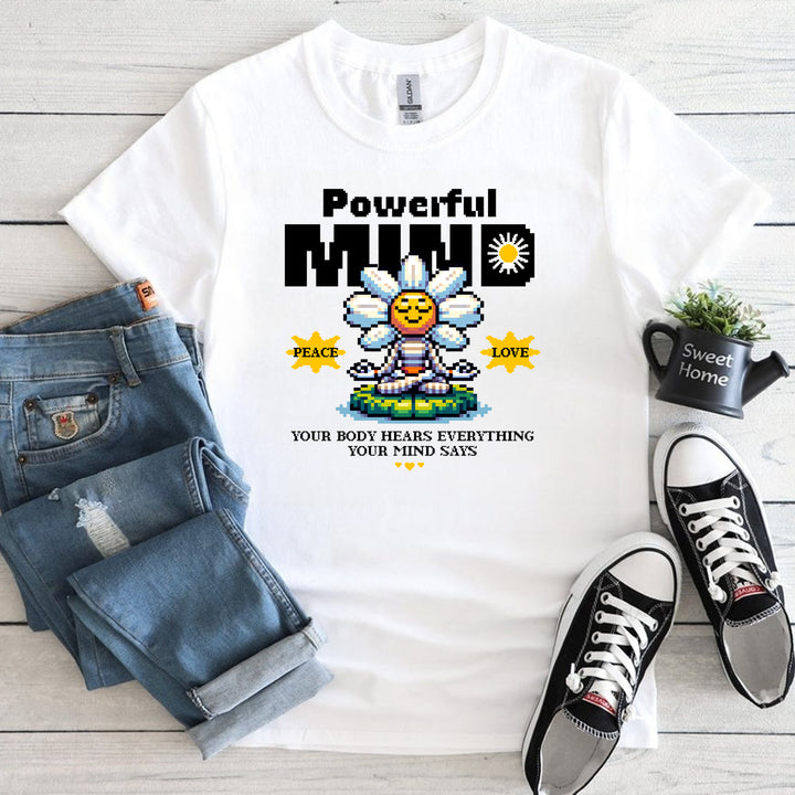 powerful mind yoga t shirt