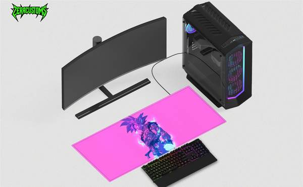 Goku in Neon Desk Mat