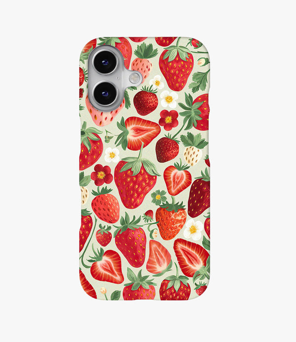 Strawberries Hard Matte Phone Case