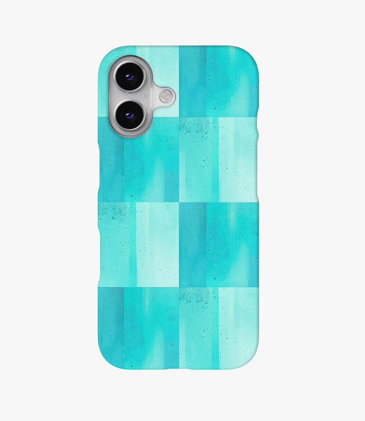 Teal Check Hard Matte Phone Case
