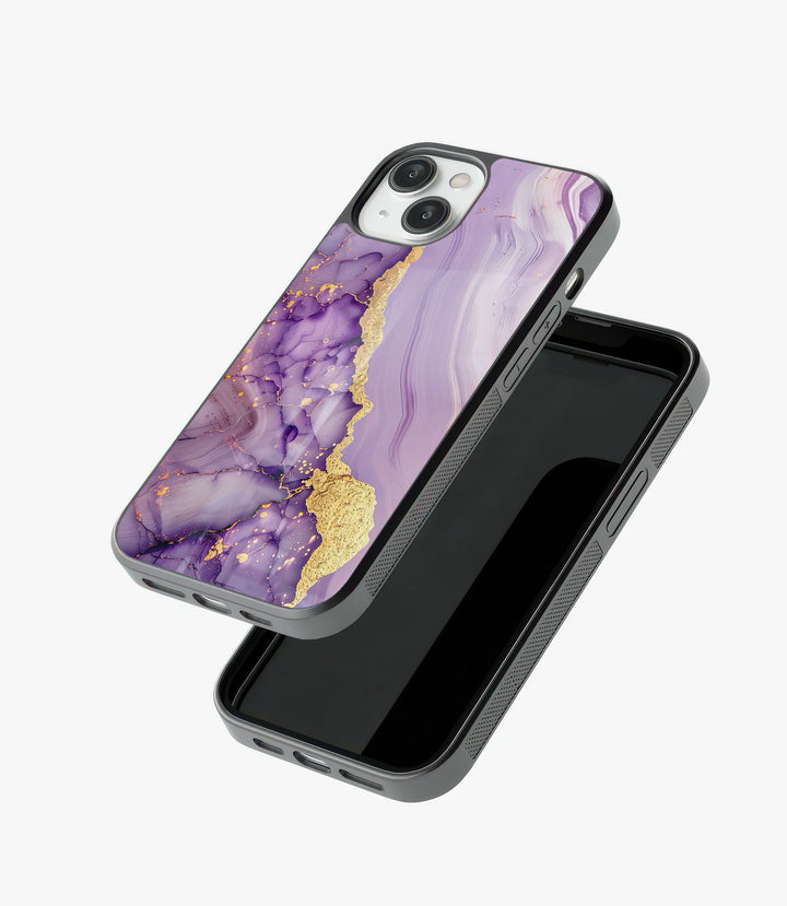 Gold Pink Marble Glass Phone Case