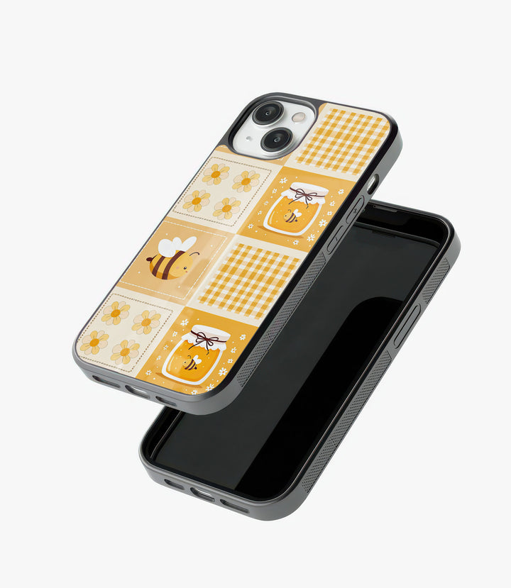 Honey Bee Glass Phone Case