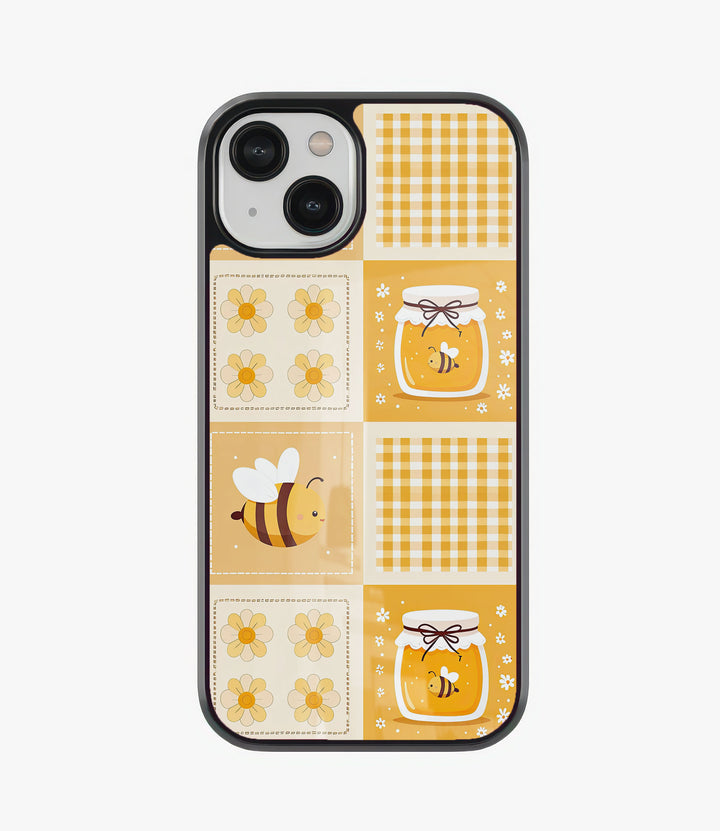 Honey Bee Glass Phone Case