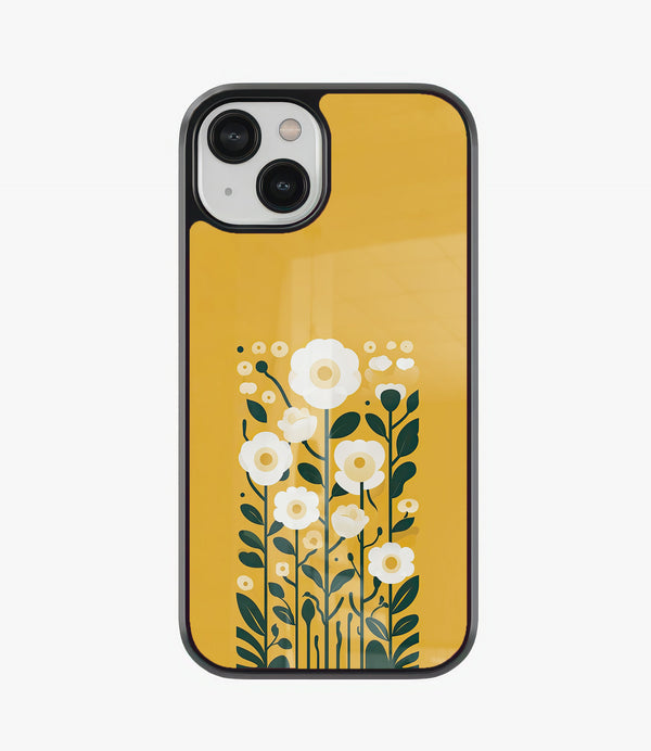 Mustard Meadow Glass Phone Case