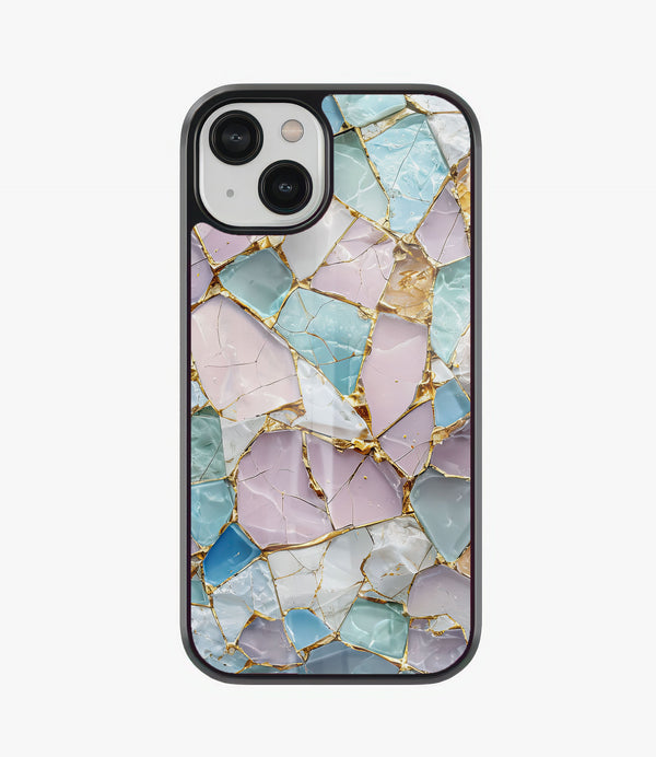 Cracked Marble Glass Phone Case