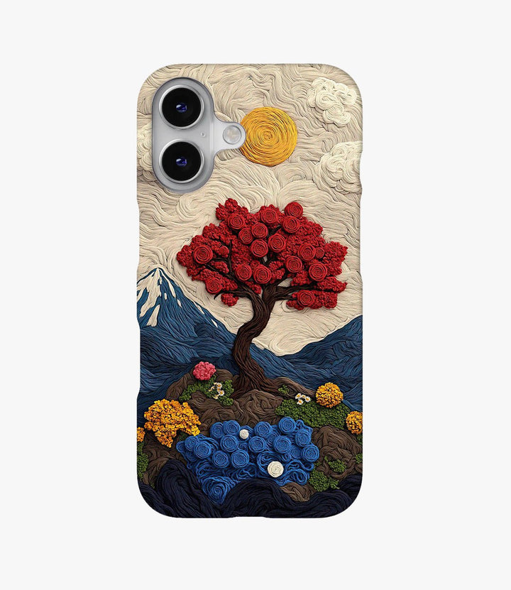 Embroidered Valley Hard Matte Phone Case