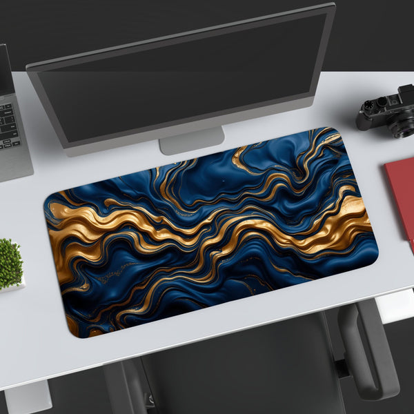 Blue Oil Gaming Desk Mat